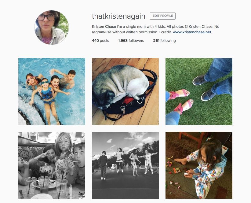 How to create a sharing and photo credit policy: ThatKristenAgain on Instagram