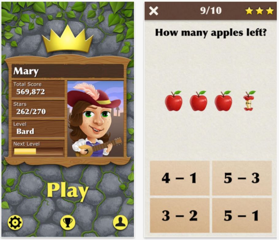 Math apps for kids: King of Math Jr. 