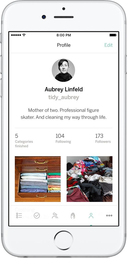 The free KonMari app for iOS makes it easy to keep track of your home's organizational needs