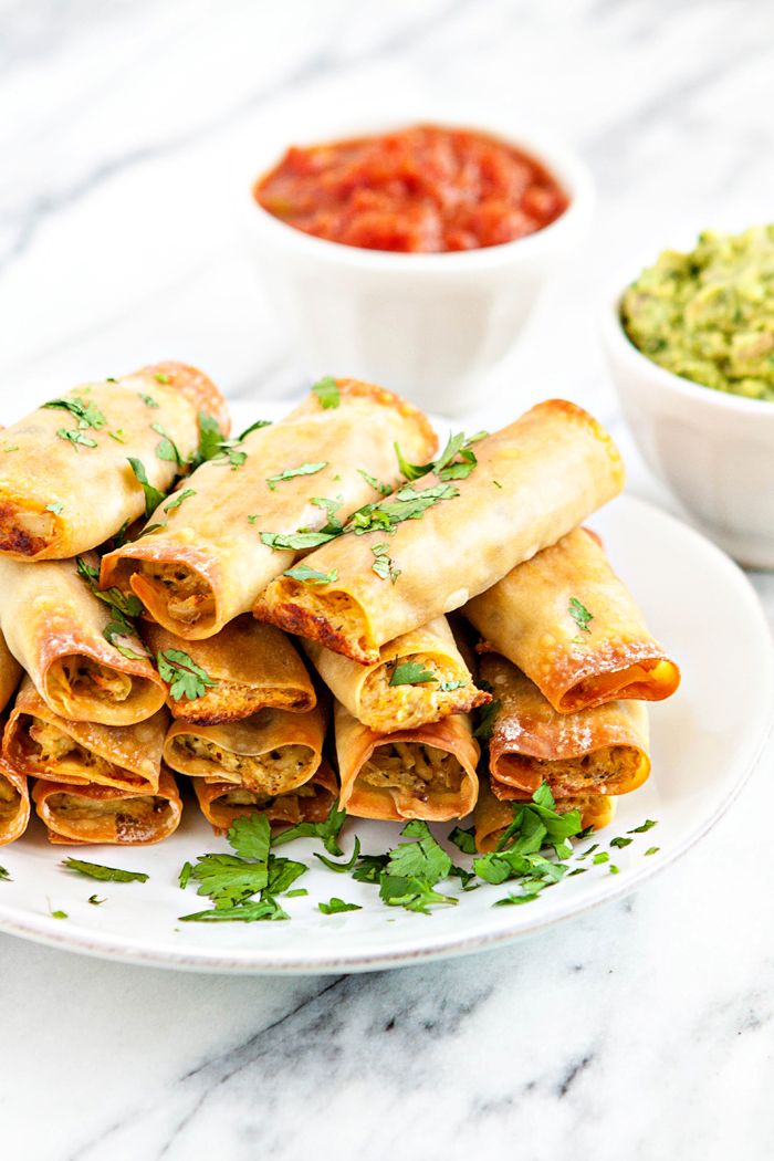 A super easy weeknight meal that the kids will love using a clever shortcut: Baked Wonton Taquitos | Good Cook