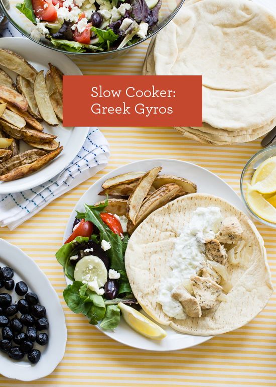 Cool Mom Eats weekly meal plan: Slow Cooker Greek Chicken Gyros | Design Mom