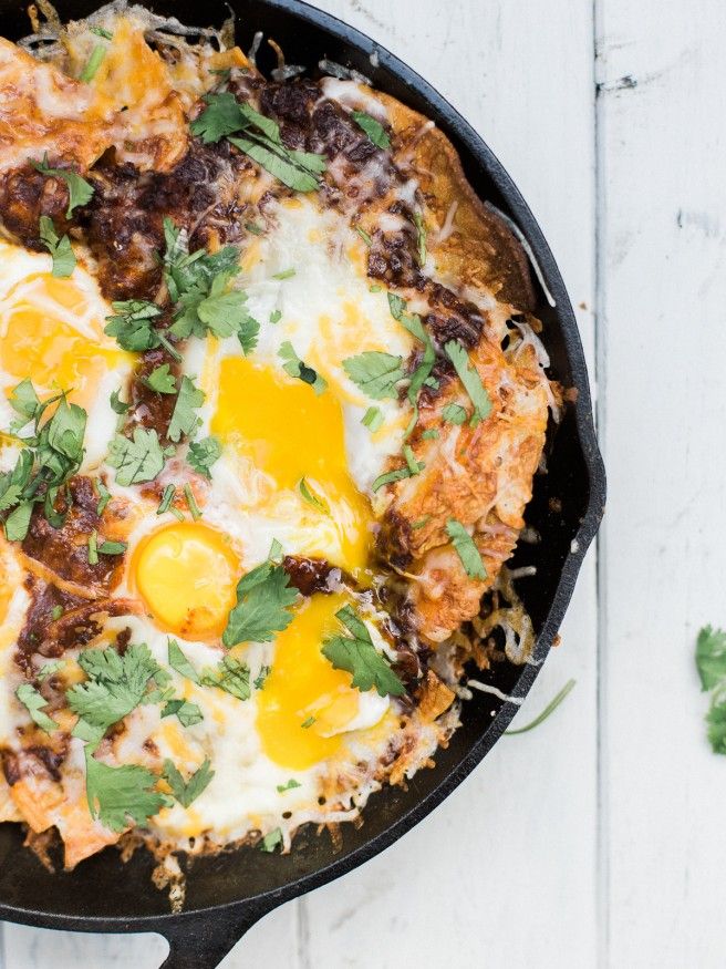 A breakfast fit for royalty (or a king if you're looking for Father's Day recipes!): Chilaquiles with Chorizo Nachos | Dad With a Pan