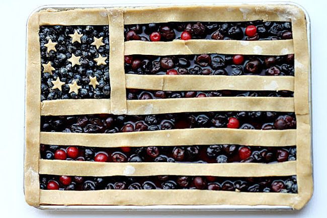 4th of July recipes | Flag Slab Pie at Treasure in an Earthen Vessel