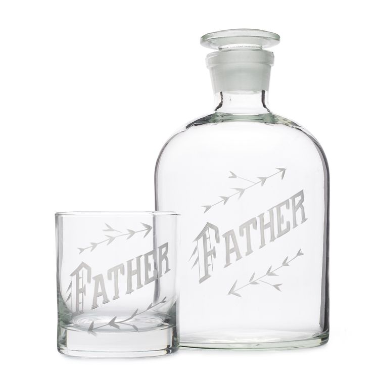 Classy with a touch of rock-and-roll, we love this Father decanter from Love & Victory for any dad who takes his bar seriously | 2016 Cool Mom Eats Father's Day gift guide