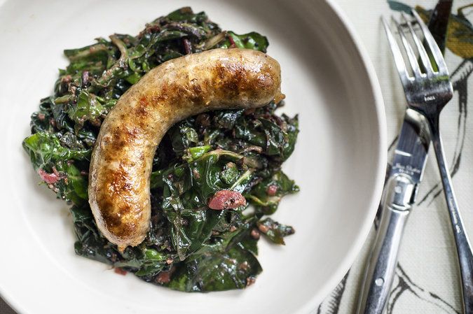 You may know how to pick rhubarb and bake with it, but try a dish of Sausage with Rhubarb and Chard to enjoy its savory side. | The New York Times
