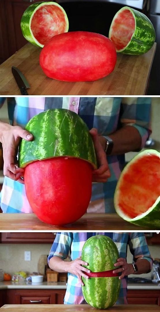 Whoa!! How to skin a watermelon, perhaps the most epic summer party trick ever! | Mark Rober