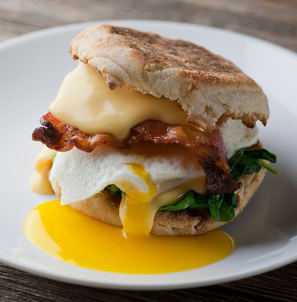 The toppings make your Father's Day breakfast sandwich extra special, like this classic cheese and spinach sandwich at Framed Cooks