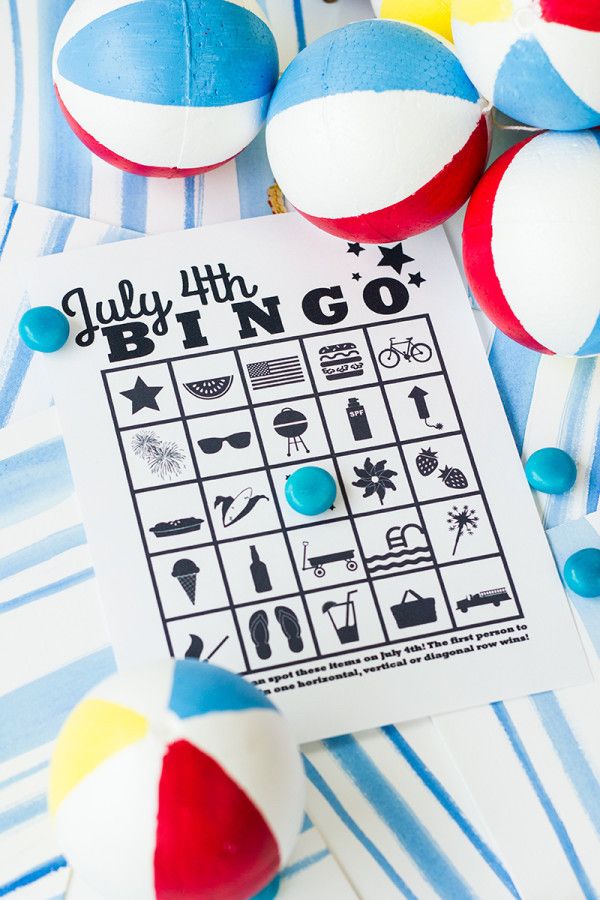 Fun 4th of July crafts and activities | 4th of July Bingo at Studio DIY