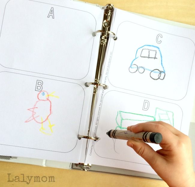 Screen-free car games for kids: Travel Pictionary from Lalymom