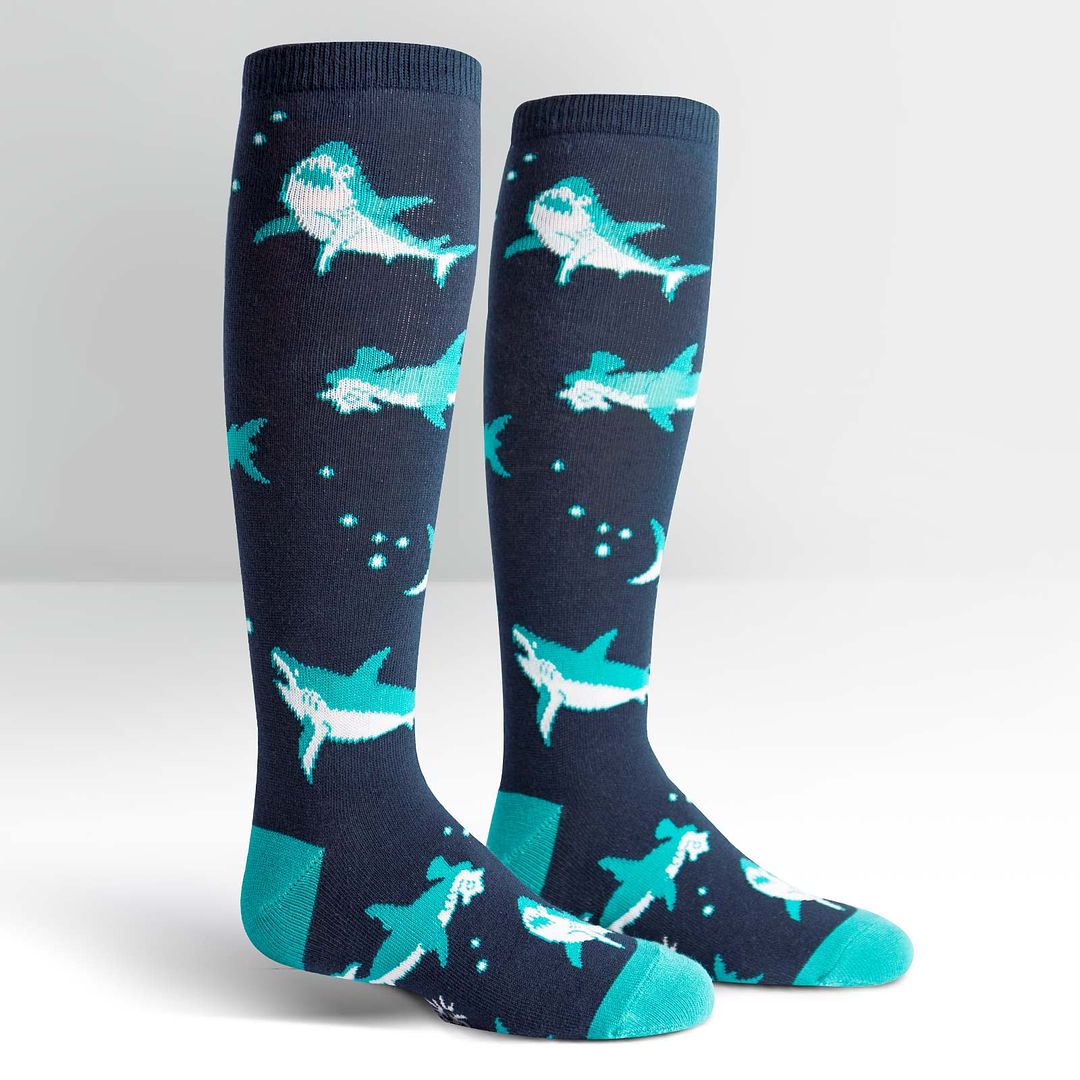 Shark Week Picks: How cute are these Sock It To Me shark-themed knee-high socks?