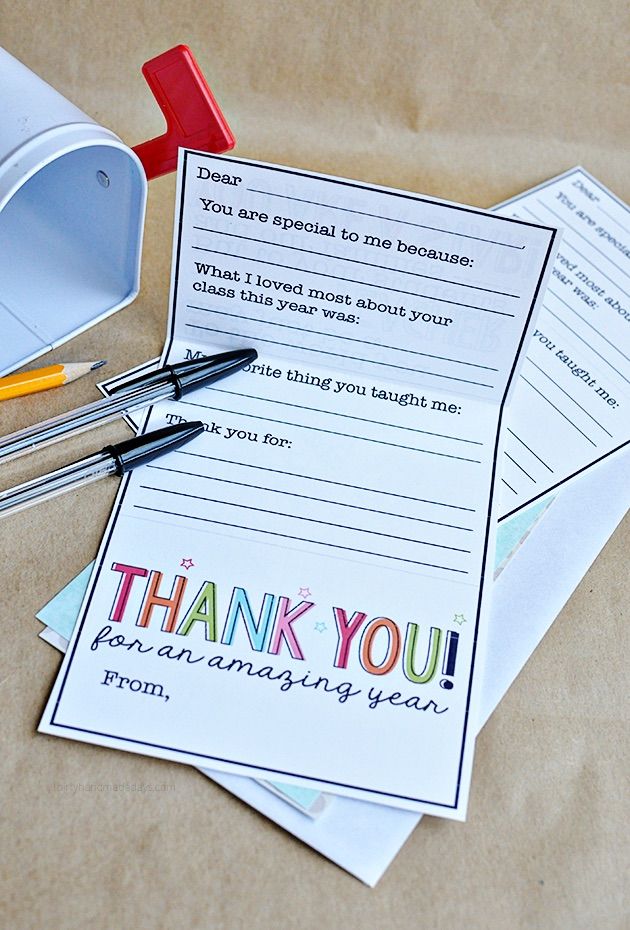 Downloadable Teacher Appreciation Cards Teacher Appreciation Thank