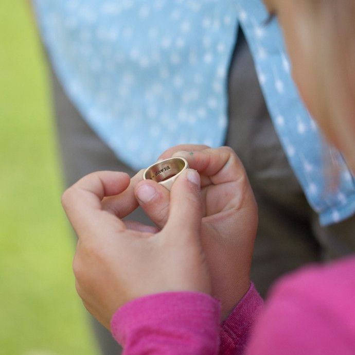 great Father's Day gift ideas for new dads | a ring with the kids' names inscribed inside, from Lisa Leonard Designs