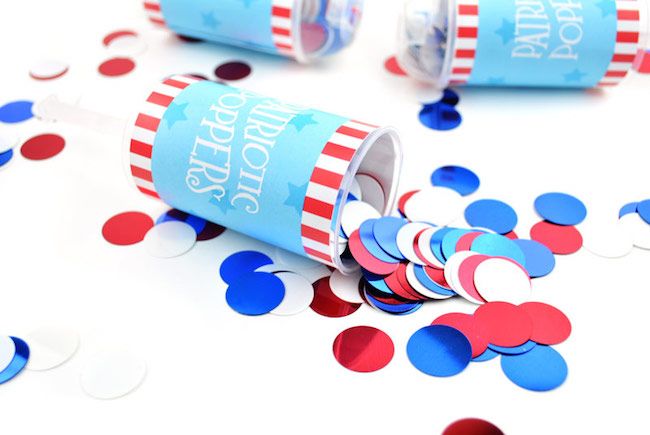 Fun 4th of July crafts and activities for kids | DIY Party Poppers at The Kiwi in the Clouds