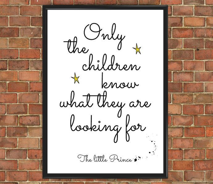 Inspirational nursery prints: Little Prince quote at Wall the Fox Art