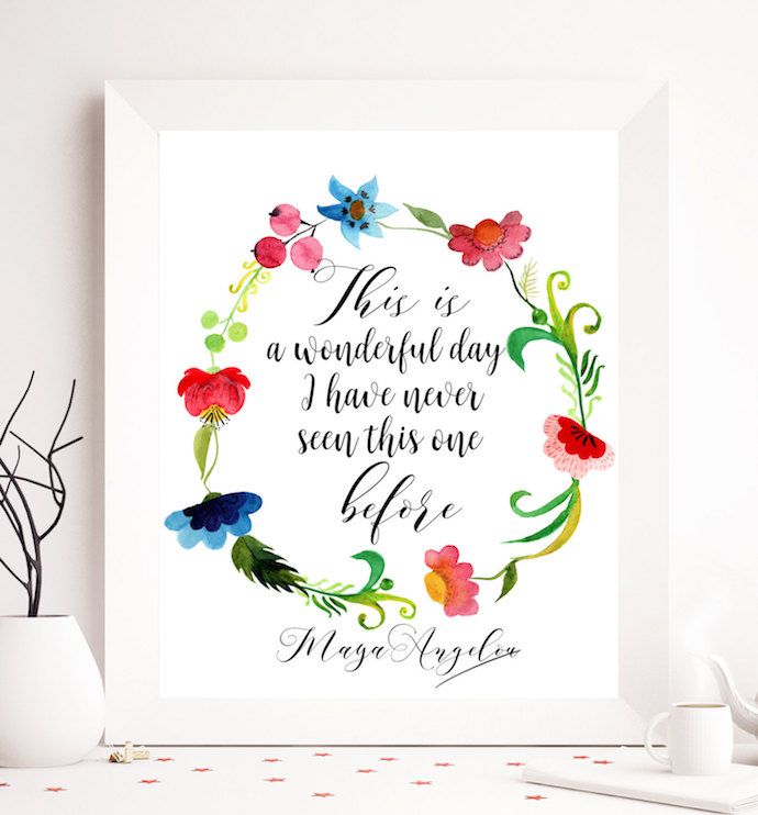 Inspirational nursery prints: Maya Angelou quote at Soul Printables