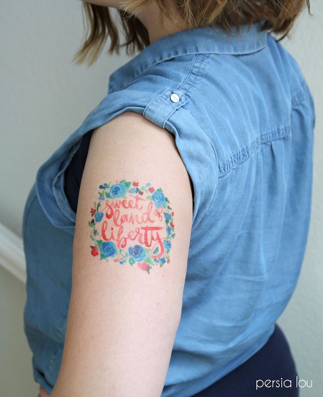 Fun 4th of July crafts and activities | DIY temporary tattoos at Persia Lou