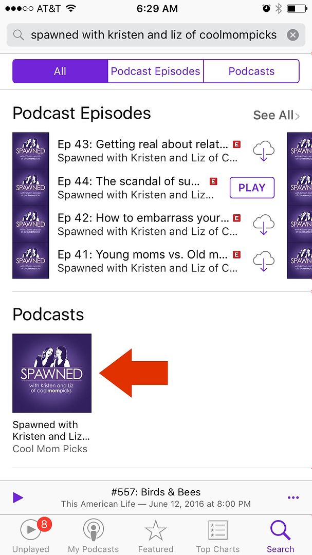 How to listen to podcasts on your iPhone: Once you search, click on the icon that matches the one you were looking for