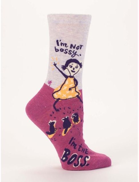 I'm the Boss sock for women from Blue-Q