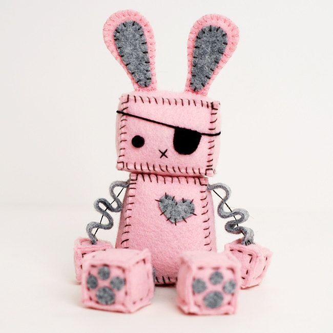 Easter basket ideas: Punk pirate bunny from Ginny Penny on Etsy