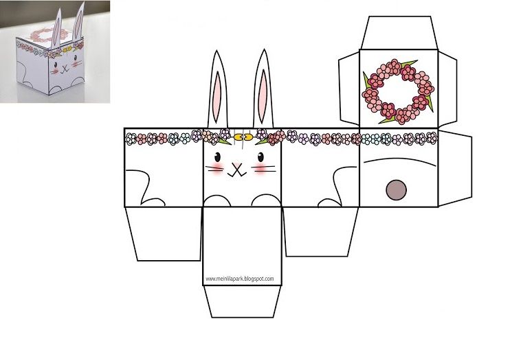 Free Easter Printables: Easter Bunny Treat Box | Mein Lila Park