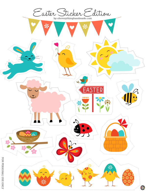 Free Printable Easter Stickers