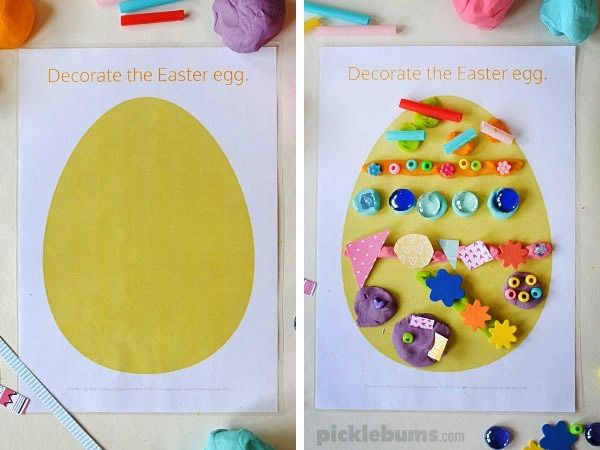 Free Easter Printables: Play dough and crafting mats from picklebums