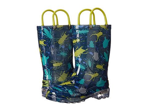 Western Chief Kids' lighted bug-style rain boots for kids will make splashing in puddles even more fun!