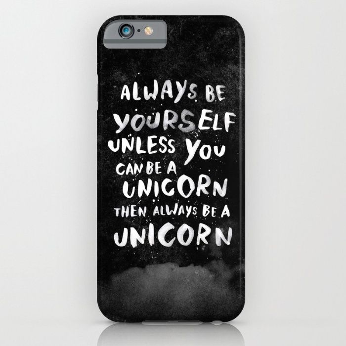 Unicorn iPhone cases: unicorn quote iphone case by we are yawn
