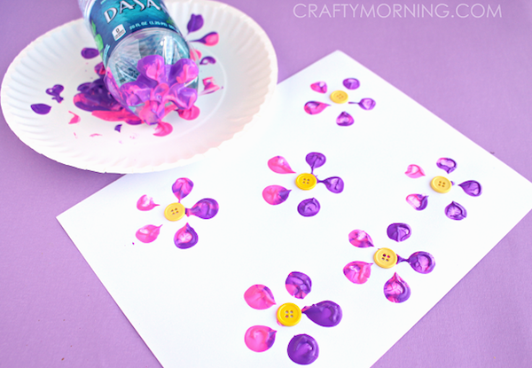 Got an empty water bottle and paint? Then you can make this easy flower craft at Crafty Morning. 