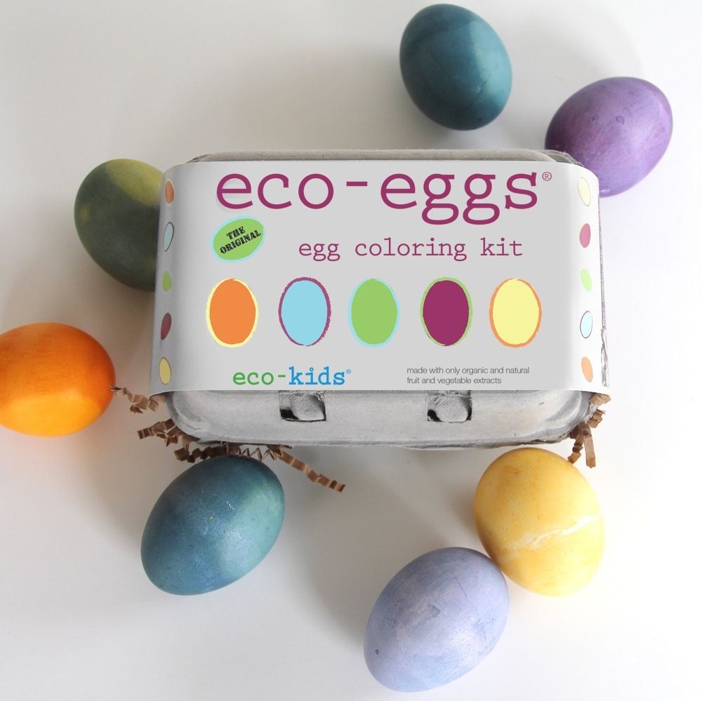 Eco-kids' eco-eggs natural egg coloring kit with grass seeds for Easter