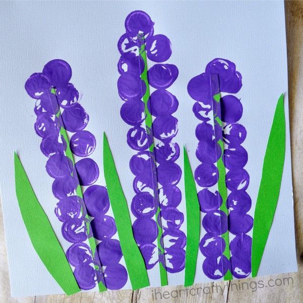 Hyacinths! We love them, and this pretty hyacinth flower craft at I Heart Crafty Things.