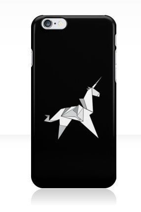 Unicorn iPhone cases: origami unicorn case by nairal