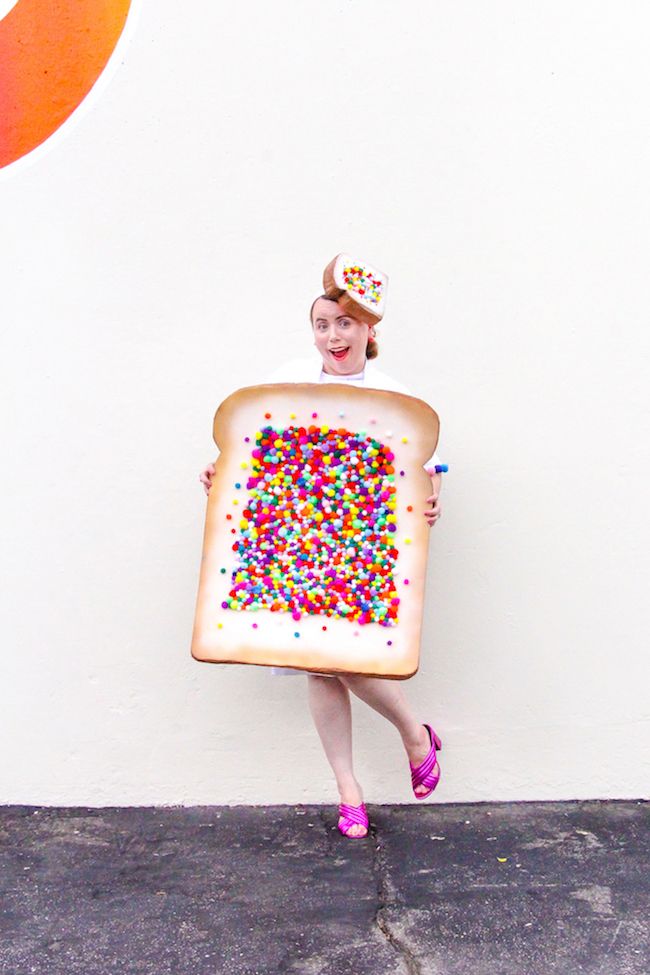 This DIY Fairy Bread costume at Brite and Bubbly is perfection for Halloween.
