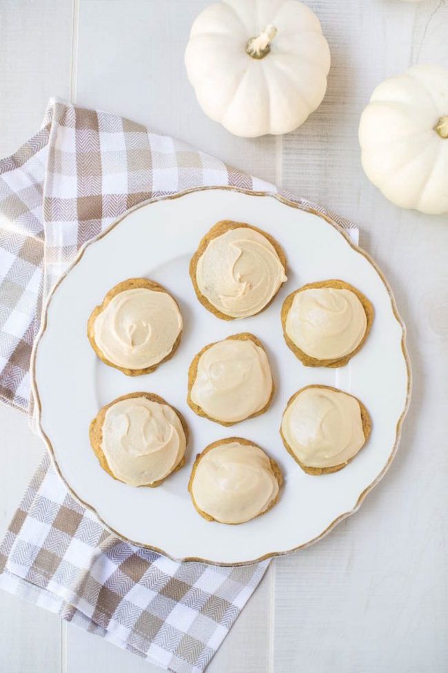 Tips for an awesome pumpkin carving party: Serve these tasty Caramel Frosted Pumpkin Cookies from I Heart Naptime for dessert