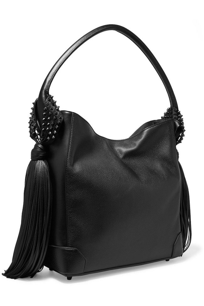 Fringed bag trend for fall: This bag by Christian Louboutin is edgy and chic. (And expensive.)