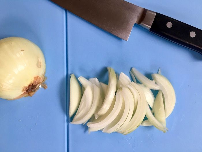 How to cut an onion without crying: three genius solutions that won't have you wearing any special headgear. | Cool Mom Eats