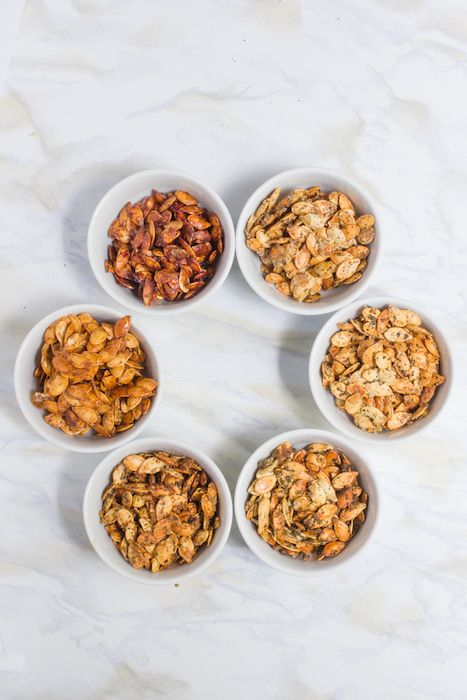 Already know how to roast pumpkin seeds? Check out these 6 variations on Roasted Pumpkin Seeds to get creative on your favorite fall snack. | Back At Her Roots
