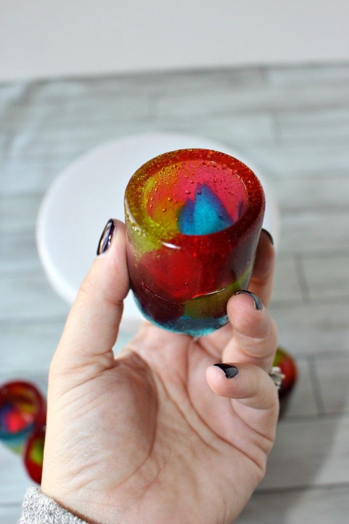 How to use leftover Halloween candy: Turn your uneaten Jolly Ranchers into shot cups with this DIY at Princess Pinky Girl.