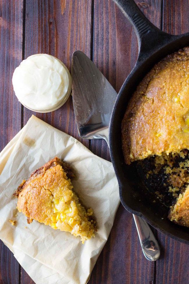 Tips for an awesome pumpkin carving party: Easy skillet cornbread at Fork in the Kitchen