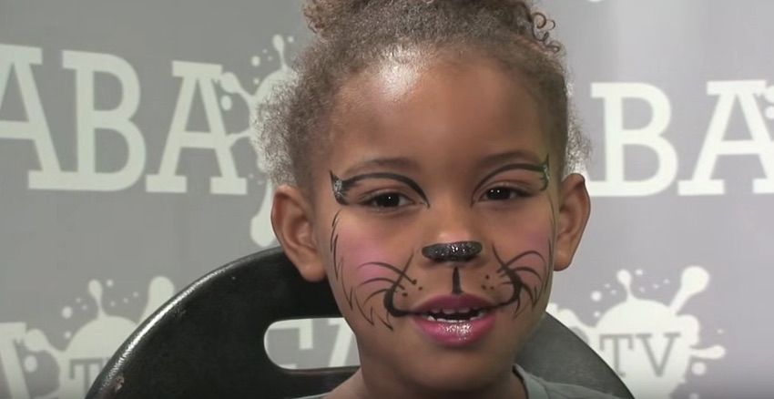 Quick and easy kitty cat face paint Halloween makeup tutorial | Silly Heather