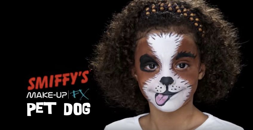 Smiffy's easy puppy dog Halloween makeup face paint tutorial for kids.