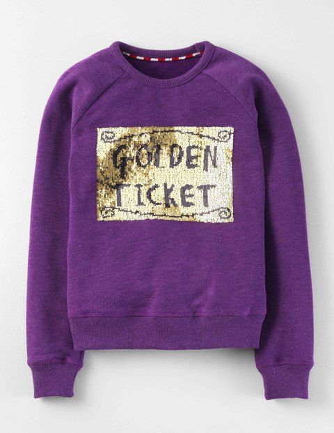 Mini Boden's got a Golden Ticket to cute with this sweatshirt