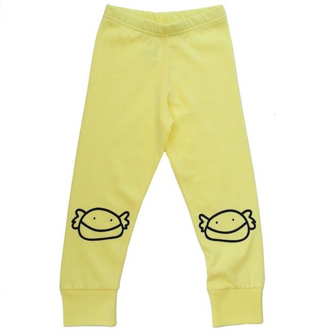 Doodle leggings for kids: Yellow Blob by Koolabah are so funny!