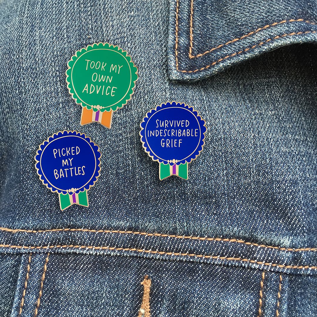 The Everyday Bravery pins by Emily McDowell 