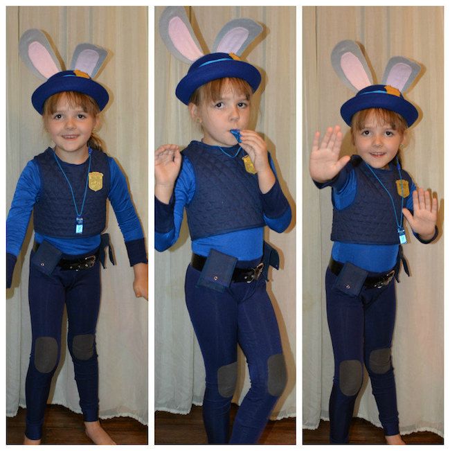 Strong girl Halloween costumes: Judy Hopps from Zootopia at Elle Garrett Designs on Etsy