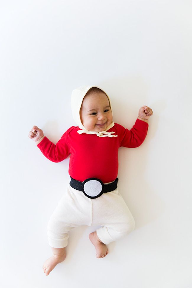 Kids' Halloween costumes made with pajamas | Poké ball at Say Yes