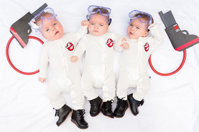 Kids' Halloween costumes made with pajamas | Ghostbusters at The House that Lars Built