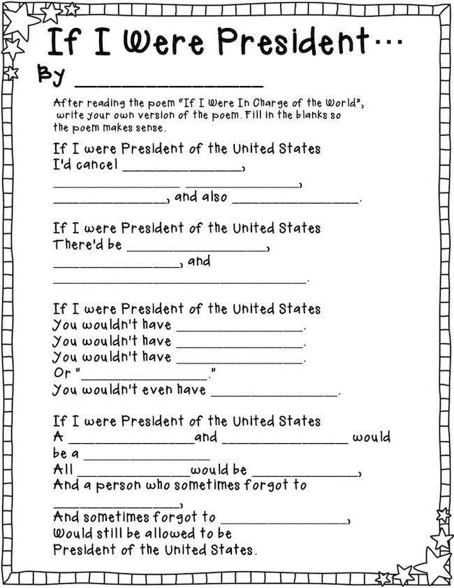 Fun political activities for kids: Splurge on this If I Were President download at Sandy Gengelosi.