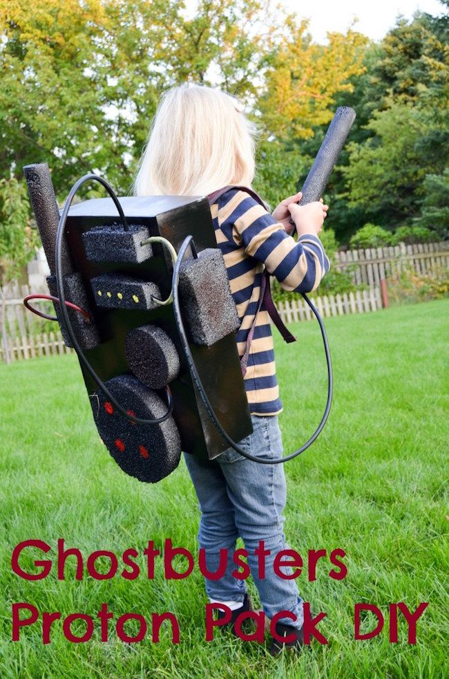 Strong girl Halloween costumes: Ghostbuster's proton pack DIY at Albion Gould