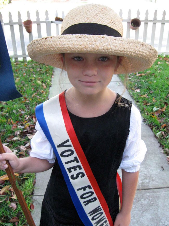 Strong girl Halloween costumes: A suffragette, via Flickr